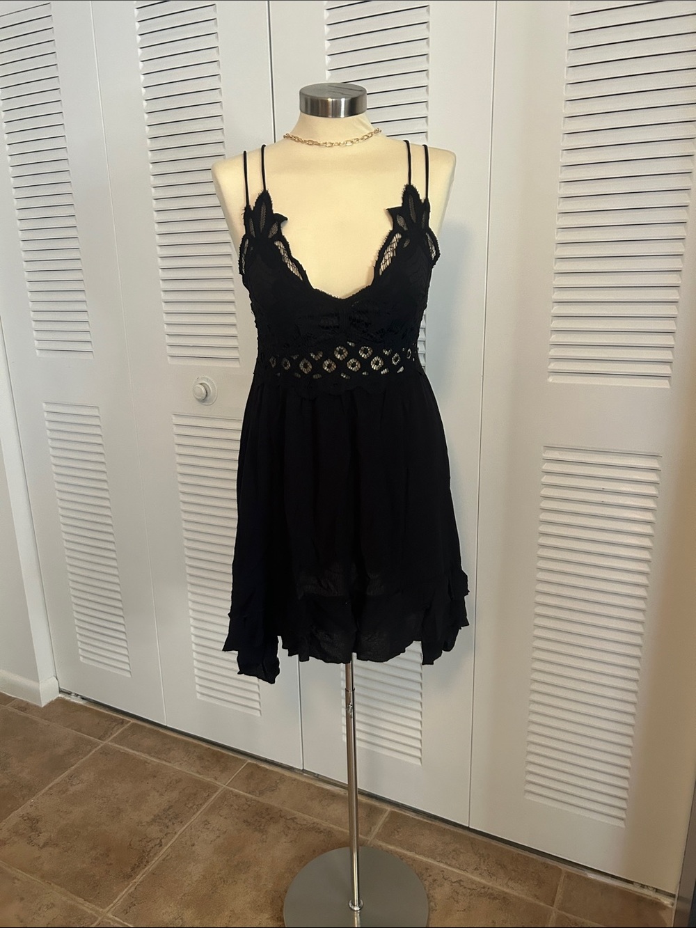 Rue21 Black Lace Strappy Mini Dress